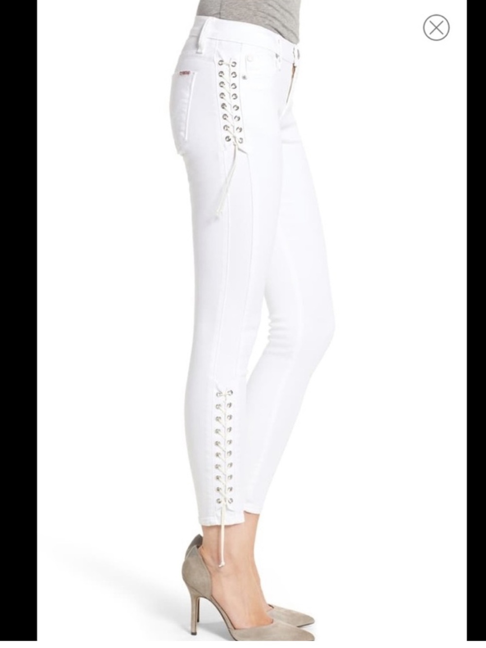 Hudson Suki Lace Up Skinny Jeans Western 27